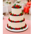 Třípatrový svatební dort 4