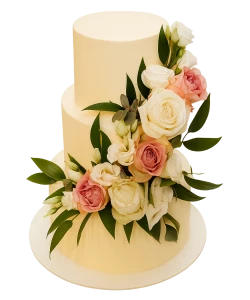 Třípatrový svatební dort