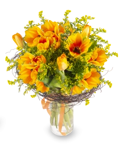 Puget oranžových tulipánů