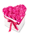 Pink Roses White Heart Box